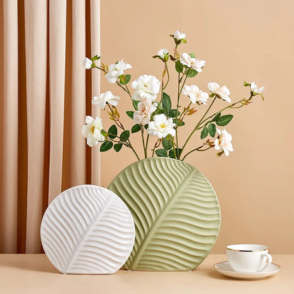 Nordic Decoration Ceramic Vase Indoor Vase Room Decoration Flower Arrangement Container Modern Home Decor Desk Decoration