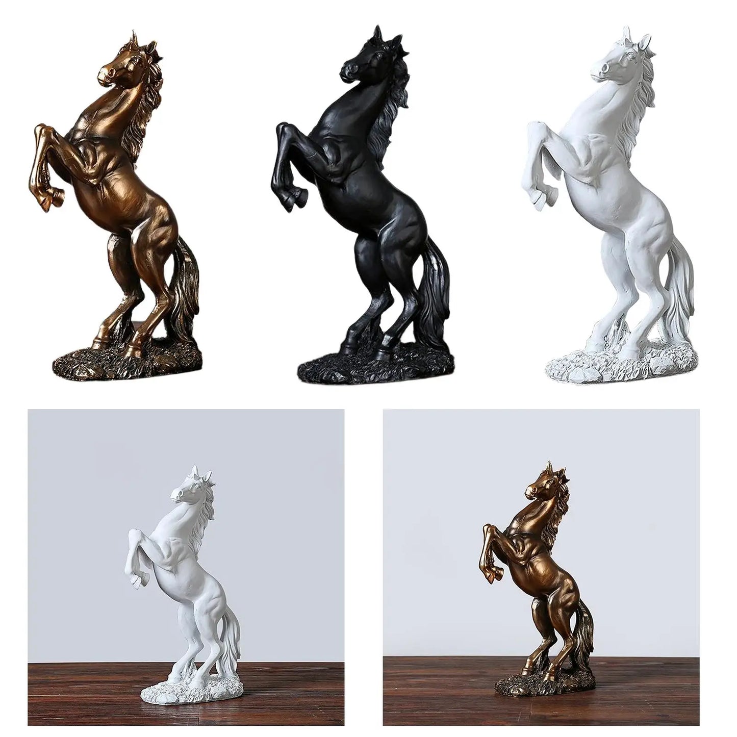 Modern Horse Statue Animal Sculpture Home Office Ornaments Figure Collection