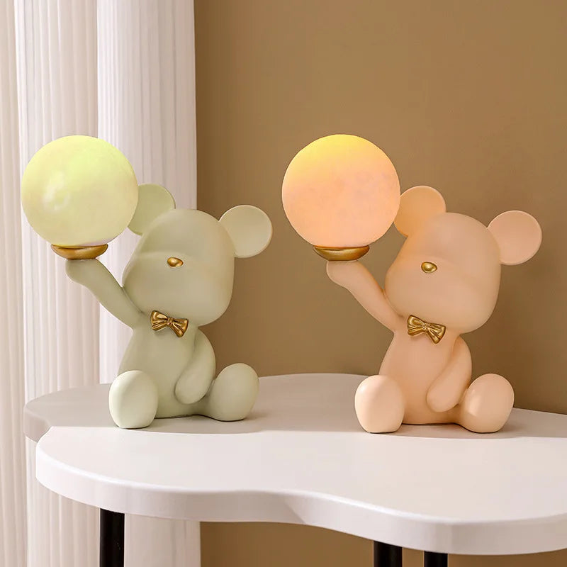 Cute Little Bear Night Light Gift Bedside Light Bedroom Home Birthday Gift