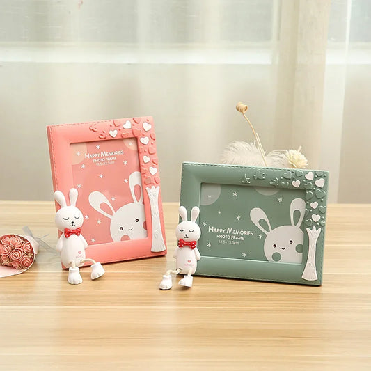 7 Inch Cartoon Cute Rabbit Photo Frame Kindergarten Student Photo Frame Horizontal Children's Table Creative