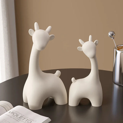 Modern Style Exquisite Deer Statue Office Sculpture Home Ornaments Accessories Figurines Wedding Gift Desktop Decoration