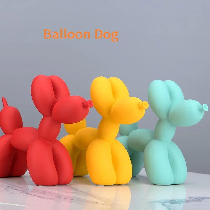 Matte Balloon Dog Statue Resin Sculpture Modern Nordic Accessories Home Decoration Ornaments  for Living Room Animal Figures