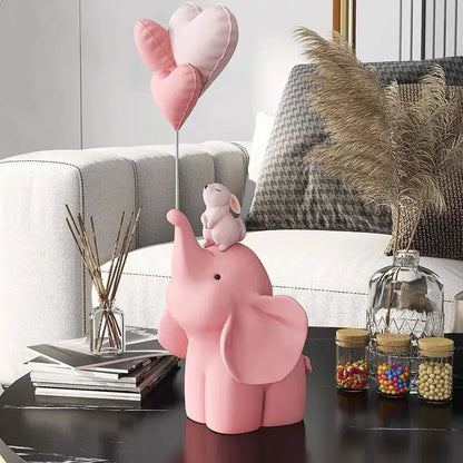 Home Decor Nordic Small Elephant Statue Tabletop Decor Interior Figurines Modern Small Cartoon Animal Art Crafts Gifts Sculpture