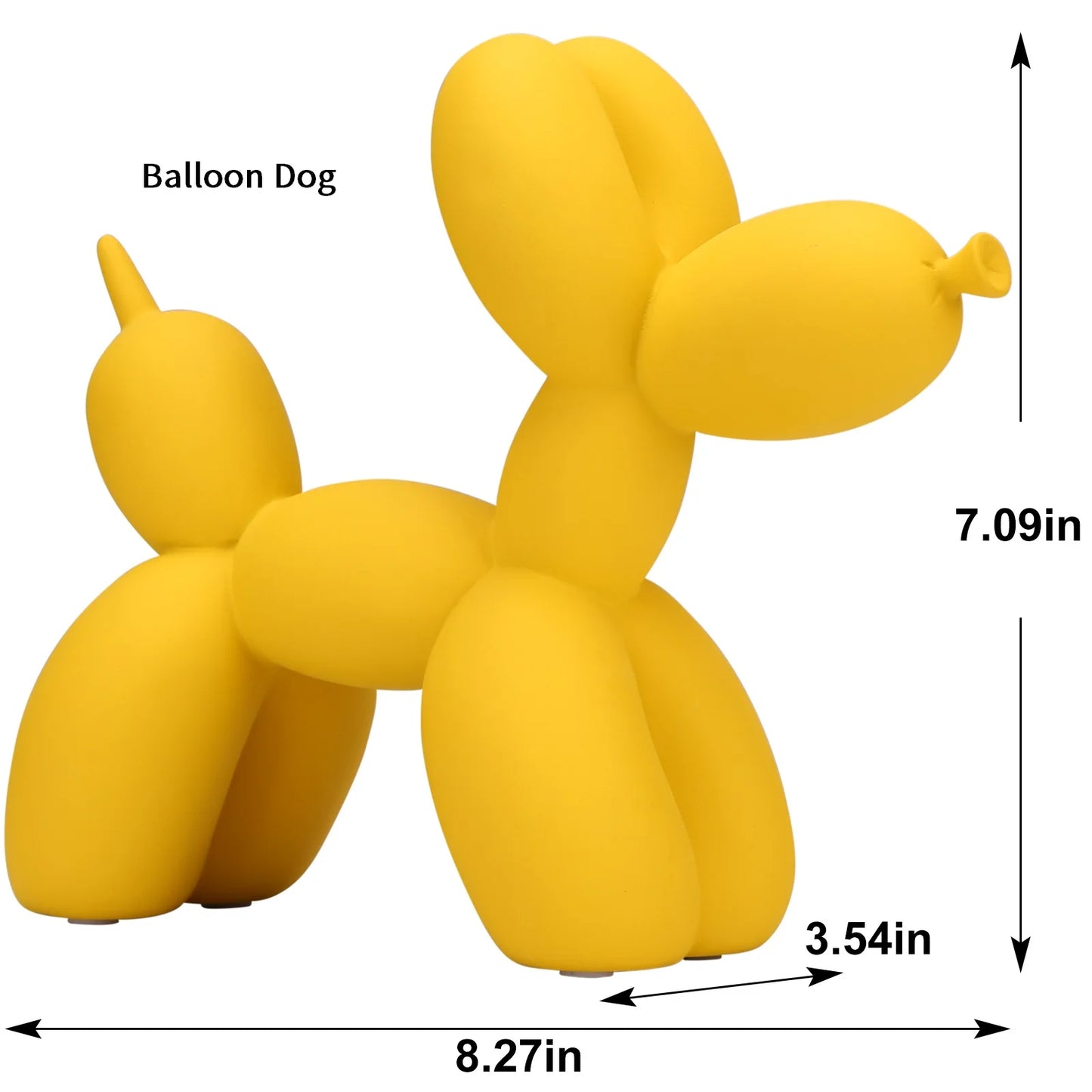 Matte Balloon Dog Statue Resin Sculpture Modern Nordic Accessories Home Decoration Ornaments  for Living Room Animal Figures