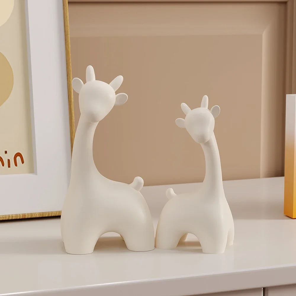 Modern Style Exquisite Deer Statue Office Sculpture Home Ornaments Accessories Figurines Wedding Gift Desktop Decoration