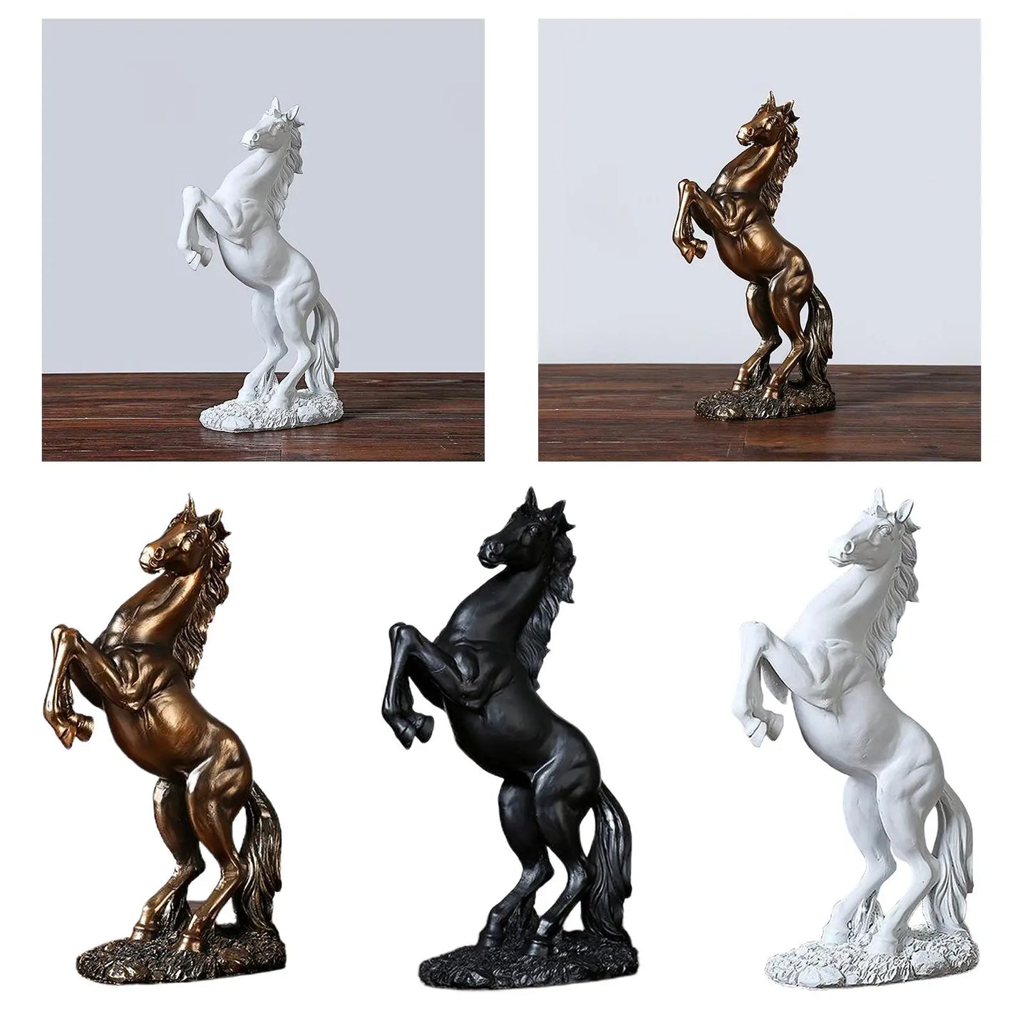 Modern Horse Statue Animal Sculpture Home Office Ornaments Figure Collection