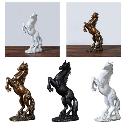 Modern Horse Statue Animal Sculpture Home Office Ornaments Figure Collection