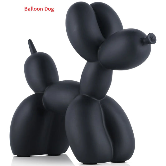 Matte Balloon Dog Statue Resin Sculpture Modern Nordic Accessories Home Decoration Ornaments  for Living Room Animal Figures